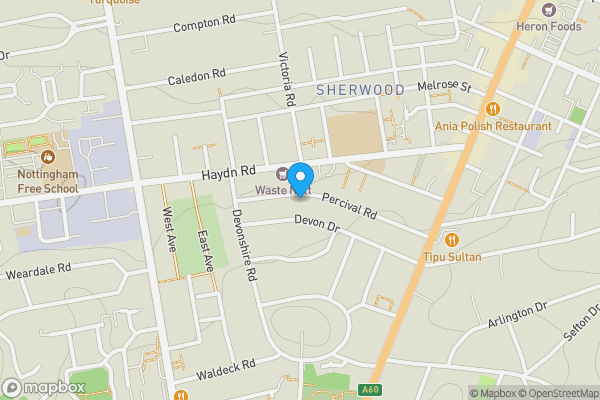 Map location for 87 Percival Road, Nottingham NG5 2EZ