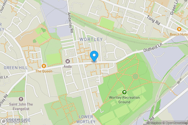 Map location for Wortley Curve, Leeds, West Yorkshire, LS12 4DS