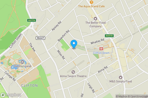 Map location for Flat 4, 14, Duchess Road, Clifton, Bristol, BS8 2LA