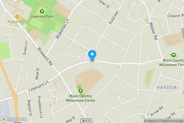 Map location for Harden Road, WALSALL, West Midlands, WS3 1EN