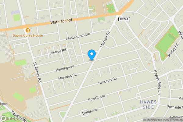 Map location for Hemingway, Blackpool, FY4