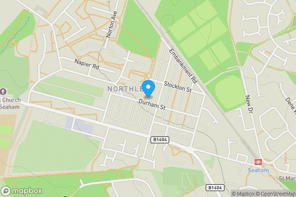 Map location for 2 Sutherland Street, Seaham, County Durham, SR7 0AX