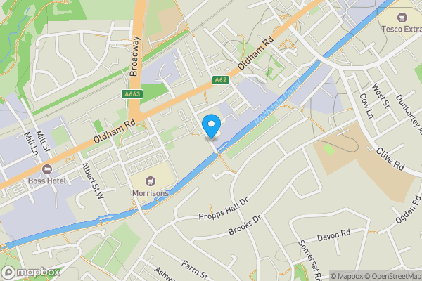 Map location for Ridgefield Street, Failsworth, Manchester, M35