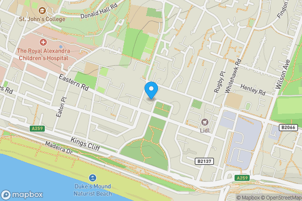 Map location for Flat 2(A) Bristol Mansions, 19-20 Sussex Square, Brighton, BN2 5AA