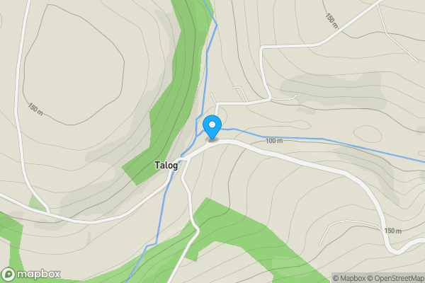 Map location for Talog, Carmarthen, Carmarthenshire.