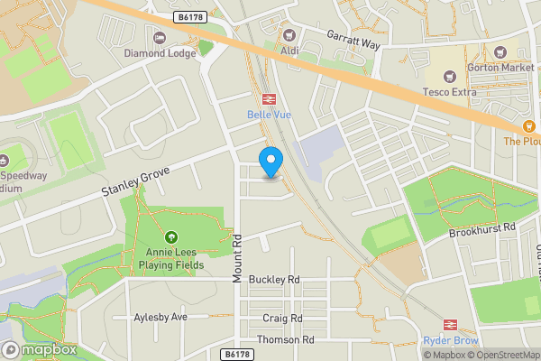 Map location for Windsor Street, Gorton, Greater Manchester, M18