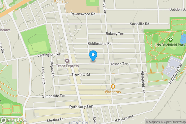Map location for 83 Tosson Terrace, Newcastle upon Tyne, Tyne and Wear, NE6 5LY