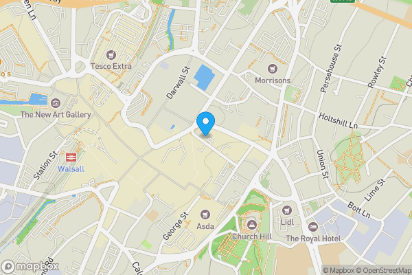 Map location for 1 Freer Street, Walsall, West Midlands, WS1 1QD