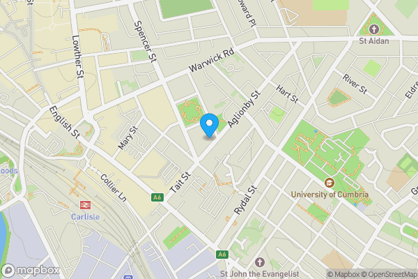 Map location for 9B Aglionby Street, Carlisle, Cumbria CA1 1LE