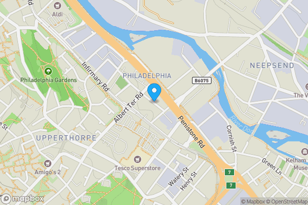 Map location for Cross Bedford Street, SHEFFIELD, South Yorkshire, S6 3BA