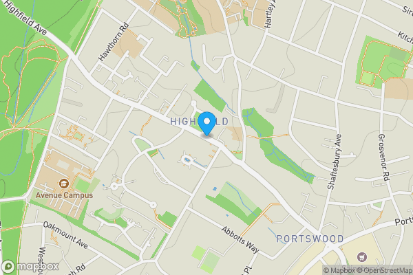 Map location for highfield lane, southampton