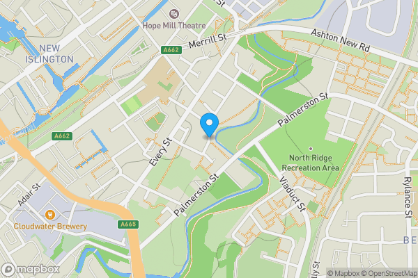 Map location for Former All Souls Church, Every Street/Harding Street, Ancoats, Manchester, Greater Manchester M4 7DR