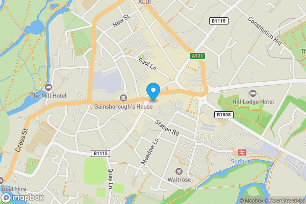 Map location for 32 Market Hill Sudbury Suffolk CO10 2EN