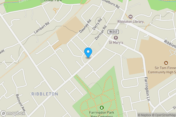 Map location for 189 Ribbleton Avenue, Ribbleton, Preston, PR2 6AA