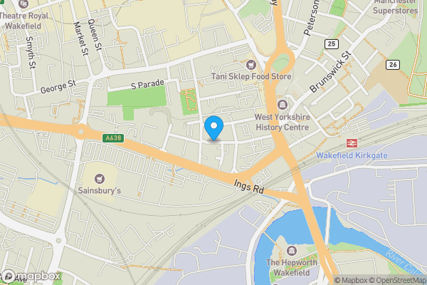 Map location for 4 Aspire, Grove Road, Wakefield, West Yorkshire, WF1 1NP