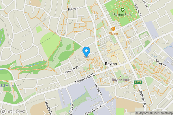 Map location for 19 Church Walk, Royton, Oldham, OL2 5QH