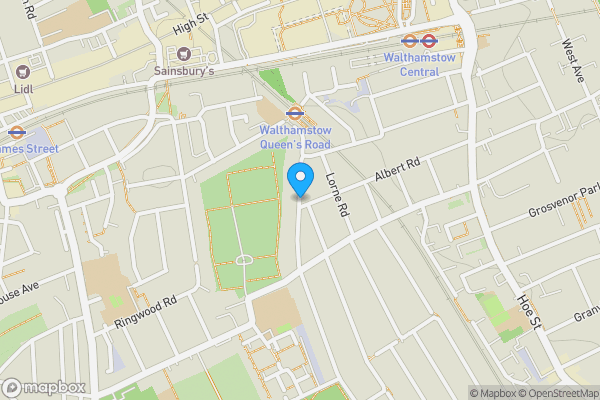 Map location for 19 Edinburgh Road, London, E17