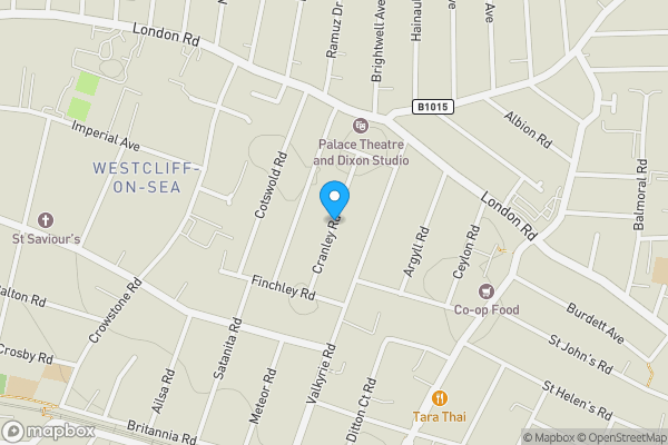 Map location for Freeholds, 51 & 51a Cranley Road, Westcliff on Sea, Essex, SS0 8AJ
