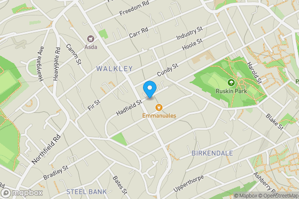 Map location for 51 - 57 Hadfield Street, Walkley, Sheffield, South Yorkshire S6 3RR
