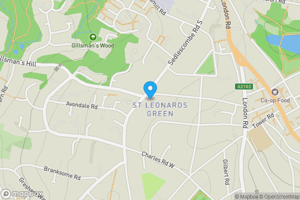 Map location for 46 Springfield Road, St. Leonards-on-Sea, East Sussex, TN38 0TZ