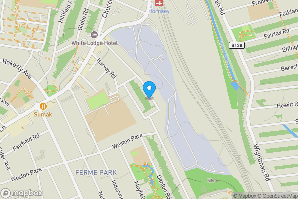 Map location for Flat A, 42 Rathcoole Gardens, Hornsey, London, N8 9NB
