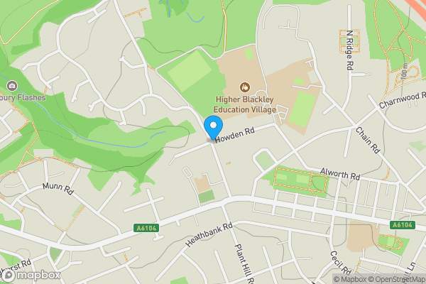 Map location for Howden Road, Blackley, Greater Manchester, M9