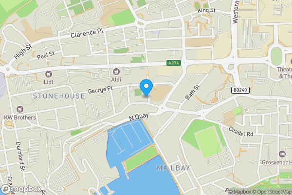Map location for Flat 114, 29 Phoenix Street, Plymouth, Devon PL1 3DN