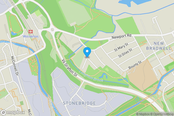 Map location for Gospel Hall, Caledonian Road, New Bradwell, Milton Keynes MK13 0AP