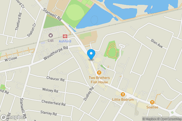 Map location for 12 & 12a Church Road Ashford London TW15 2UT