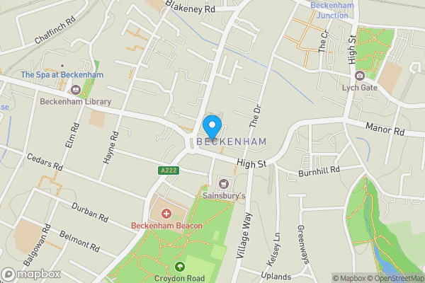 Map location for 292-294 High Street, Beckenham, Kent, BR3 1DY