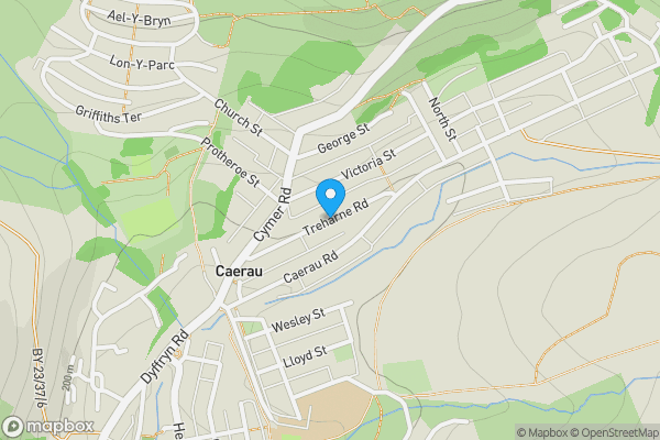 Map location for Treharne Road, MAESTEG, CF34