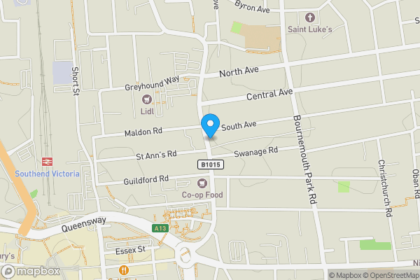 Map location for 140 -142A Sutton Road, Southend-on-Sea, Essex, SS2 5ER