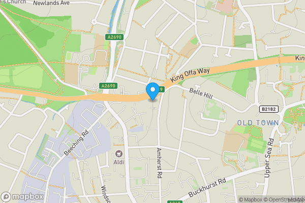 Map location for 40B Belle Hill, Bexhill-on-Sea, East Sussex, TN40 2AG