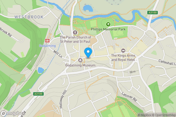 Map location for 89 High Street, Godalming, Surrey GU7 1AW