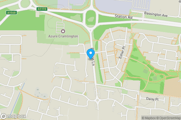 Map location for 5 Kielder Avenue, Cramlington, Northumberland, NE23 8JT