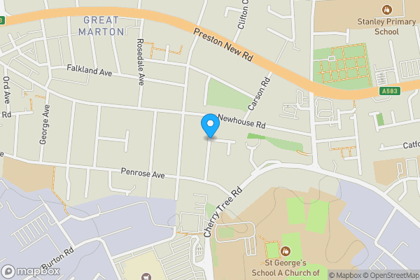 Map location for Levine Avenue, Blackpool, Lancashire, FY4 4PD