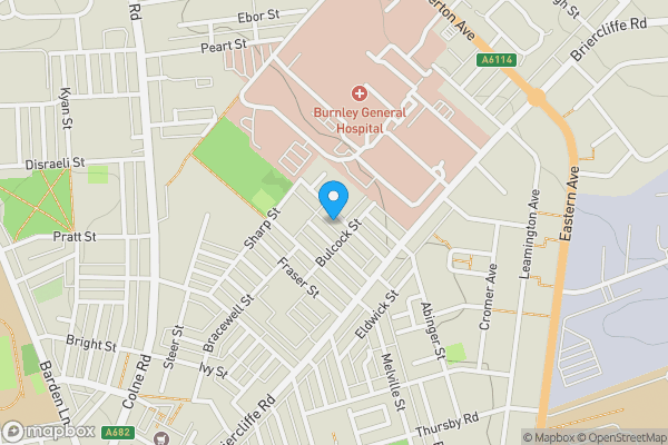 Map location for 38 St. Cuthbert Street, Burnley, Lancashire, BB10 1UD