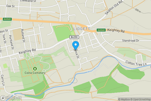 Map location for Clarence Street, COLNE, Lancashire, BB8 0PP