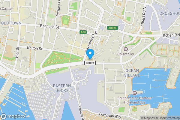 Map location for Flat 9 Imperial Apartments, South Western House, Southampton, SO14 3DW