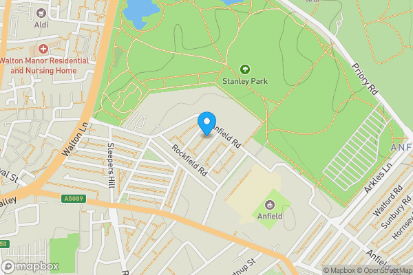 Map location for 6 Coningsby Road, Liverpool, Merseyside, L4 0RS L4 0RS
