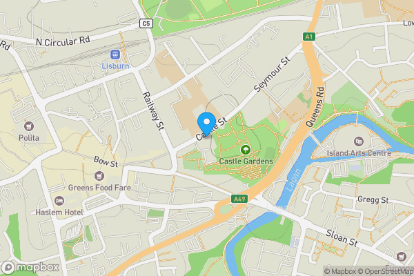 Map location for 32-36 Castle Street, Lisburn, County Antrim, BT27 4XE