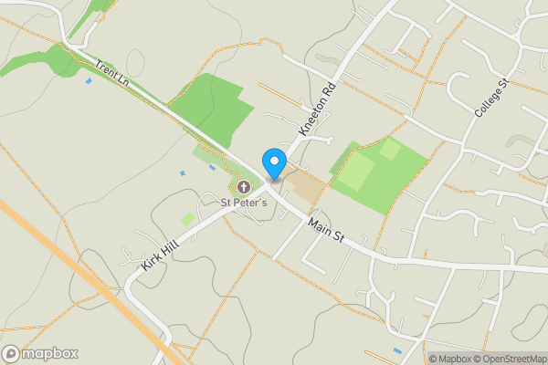 Map location for 2 Kneeton Road, East Bridgford, Nottingham, Nottinghamshire NG13 8PG