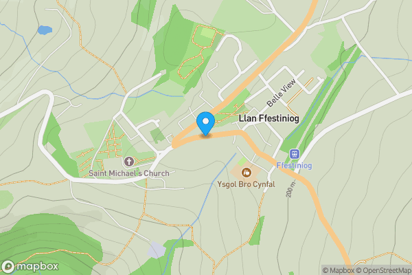 Map location for Penybryn, Blaenau Ffestiniog, Gwynedd, LL41 3SH