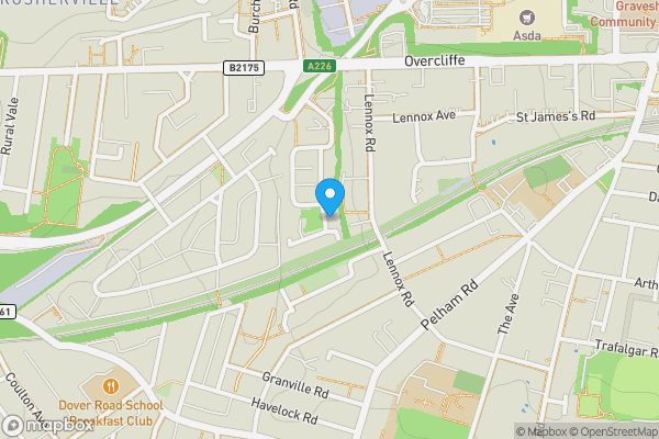 Map location for 1 The Overcliffe Gravesend Kent DA11 0EE