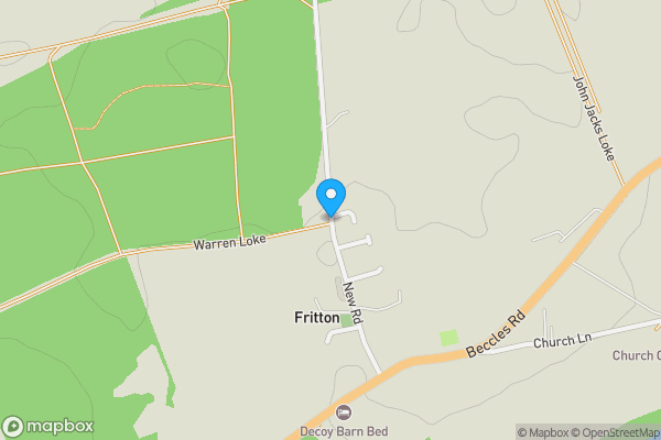 Map location for Land off New Road, Fritton, Great Yarmouth, Norfolk NR31 9HT