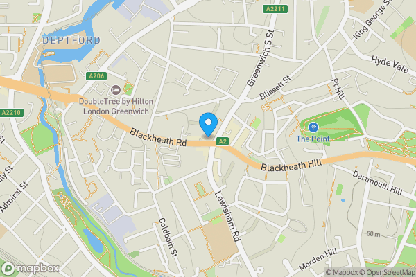 Map location for Flat 4, 105 Blackheath Road, Greenwich, London, SE10 8PD