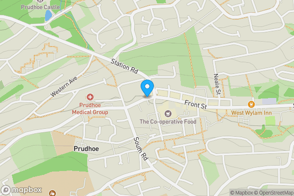 Map location for 80 & 80a Front Street, Prudhoe, Northumberland, NE42 5PU