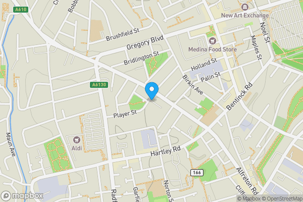Map location for Apartment 74 Brook Court, Player Street, Nottingham, Nottinghamshire, NG7 5PP