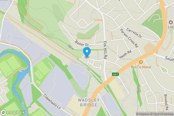 Map location for Land At Baxter Road, Wadlsey Bridge, Sheffield, South Yorkshire, S6 1JF