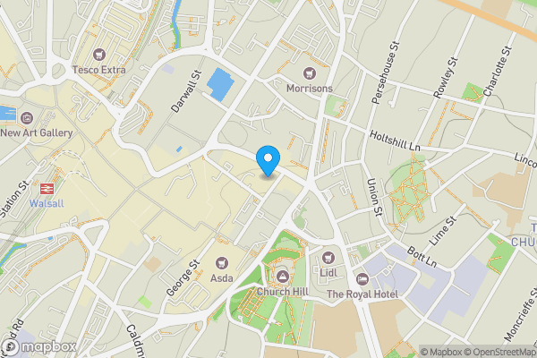 Map location for 48 Bridge Street, Walsall, West Midlands, WS1 1JJ